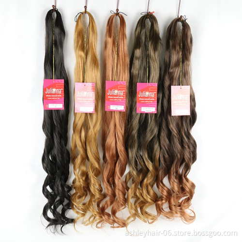 Julianna wholesale braiding hair synthetic braiding hair braids for african women afro loose wavy asap attachment